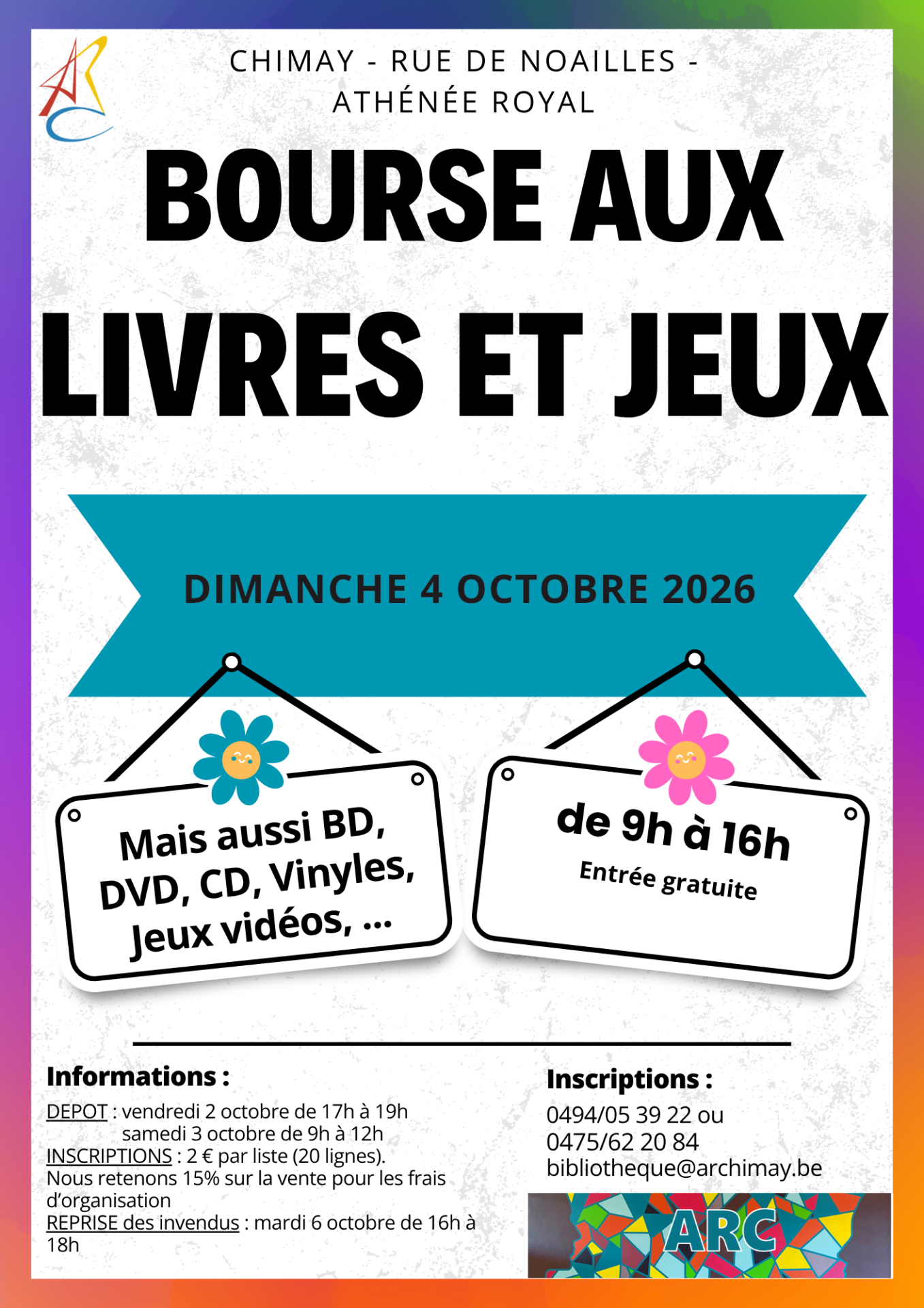 Affiche bourse aux livres